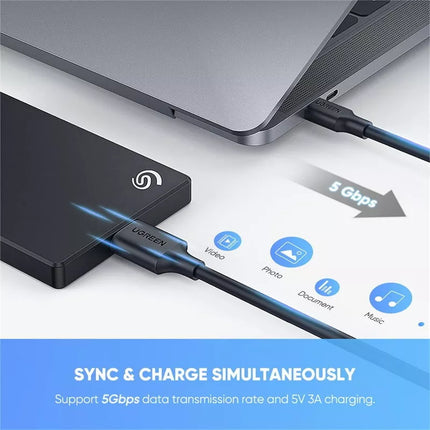 UGREEN USB 3.0 to USB-C Cable w/ 3A QC 3.0 Fast Charging for iPhone 16, 15, S24