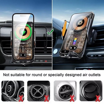 BDI M7 66W Fast Wireless Car Charger Mount Auto-Clamping - iPhone 16, Galaxy S24