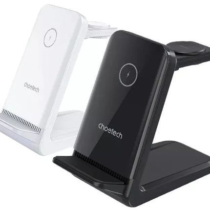 CHOETECH T608 15W 3-in-1 Wireless Charger Stand for Apple iWatch & Samsung Watch