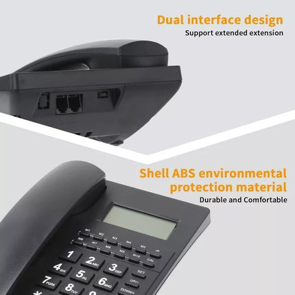 BDI Landline Corded Telephone Caller ID Desk Phone w/ Large Button Home/Office