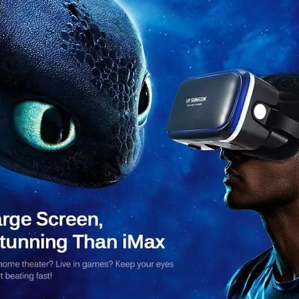 VR SHINCON 6.0 High-Quality 3D VR Glasses Headsets w/ Controller - iOS & Android
