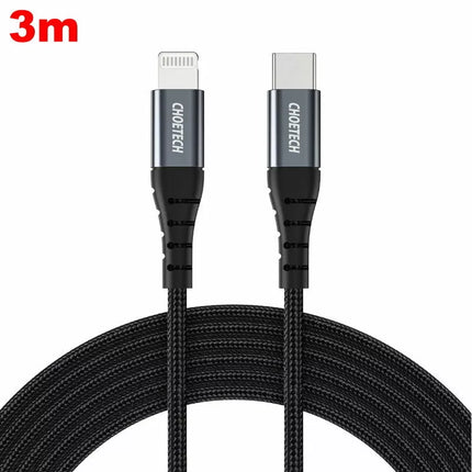 Choetech USB-C to Lightning Cable MFi Certified Braided for iPhone 16 15 Pro Max