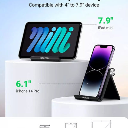 UGREEN Portable Mobile Cell Phone Stand Holder For iPhone 16, 15, Galaxy S24 S23