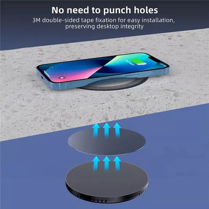 CHOETECH T590-F Invisible Under Table Desktop Wireless Charger Long Distance