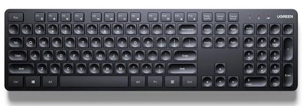 UGREEN 104-Key 2.4GHz Ergonomic Wireless Keyboard - Windows, Mac, Linux, Android