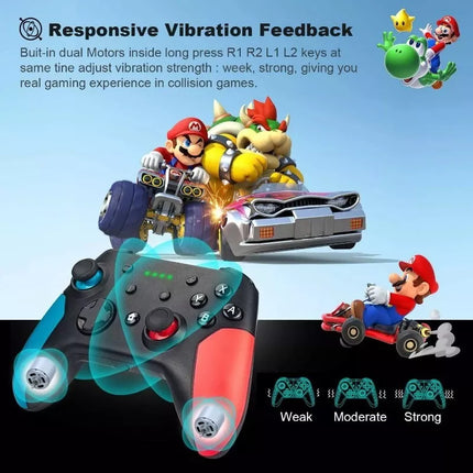 BDI Pro Wireless Controller Gamepad Dual Vibration For Nintendo Switch, PC