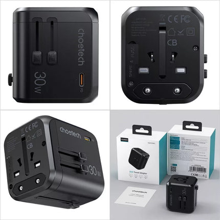 Choetech GaN Universal Travel Adapter Power Plug PD5008, PD5009, PD6028