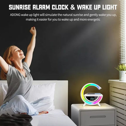 BDI Bedside Table Atmosphere Lamp w/ 15W Quick Wireless Charger & Speaker