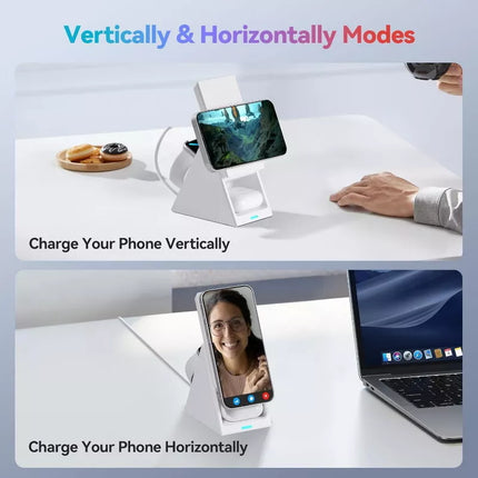 Choetech T600 15W 3-in-1 Magnetic Rotating MagSafe Wireless Charger iPhone Watch