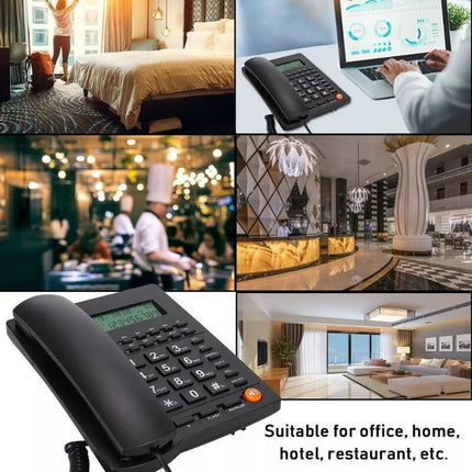 BDI Landline Corded Telephone Caller ID Desk Phone w/ Large Button Home/Office
