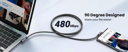 UGREEN USB C to USB C PD 100W Fast Charging Cable 90 Degree iPhone 16 Galaxy S23