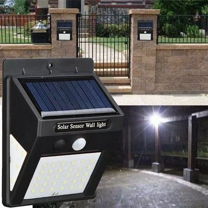 BDI 4-Pack 30 LED Solar PIR Motion Sensor Wall Light Outdoor Waterproof Garden