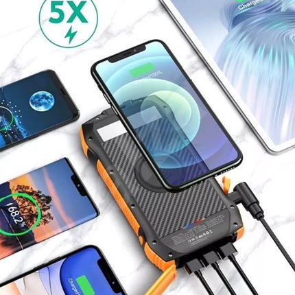 Choetech B657 20,000mAh Qi Wireless Solar Power Bank w/ LED Light Charge 5 Phone