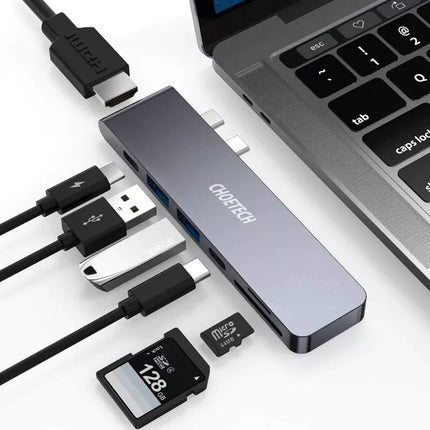 Choetech 7-in-1 USB-C Hub Adapter for MacBook Pro, Air w/ Thunderbolt 3 HDMI