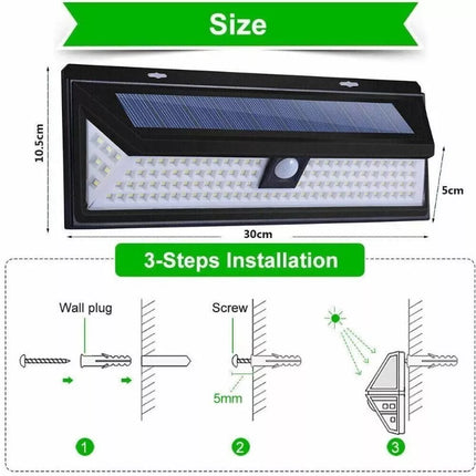 BDI Outdoor Caravan Spotlights Floodlights 800lm Solar Sensor Wall Light w/ PIR