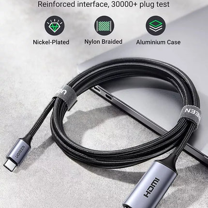 UGREEN USB-C Male to 4K HDMI Male Cable 1.5m - Support MacBook Thunderbolt