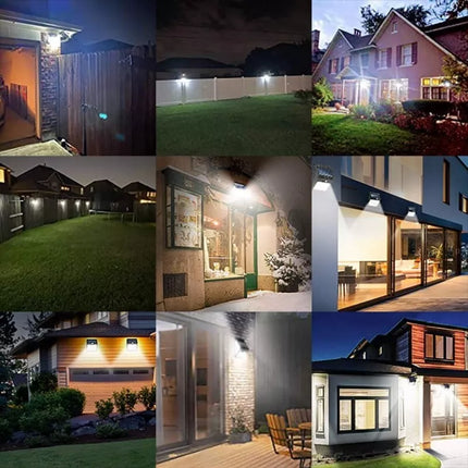 BDI 4-Pack 30 LED Solar PIR Motion Sensor Wall Light Outdoor Waterproof Garden