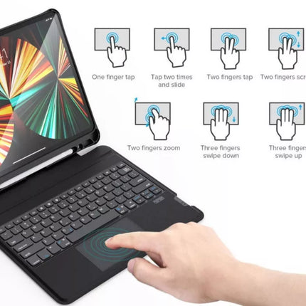 CHOETECH Bluetooth Detachable Keyboard with Touchpad and Backlight for iPad