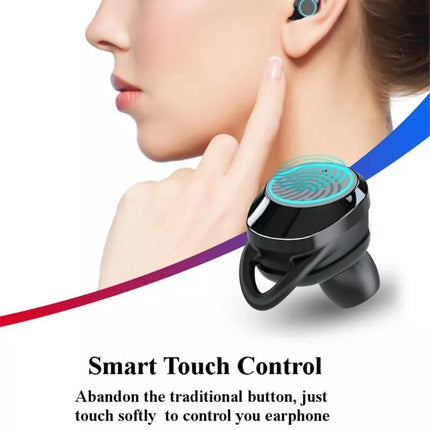 BDI IPX7 Water Resistant 9D True Stereo Bluetooth 5.3 Earbuds with LED Display