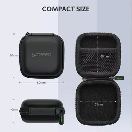 UGREEN Earbuds Earphone Carrying Case Holder Storage Bag with Carabiner