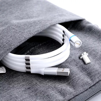 BDI 3-IN-1 PD Fast Charge Cable with Magnetic for USB-C, Micro USB, MFi iOS