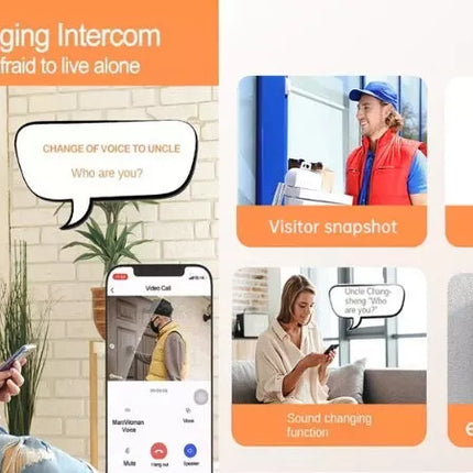 BDI Smart Wireless WiFi Video Doorbell Camera with Indoor Chime Night Vision