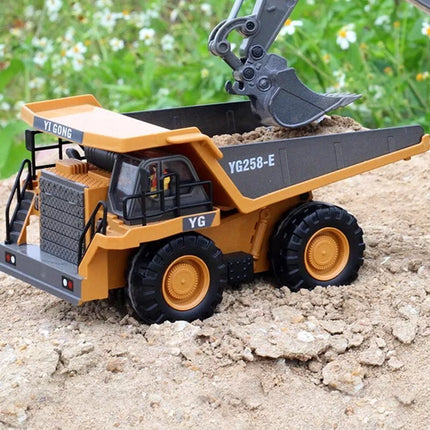 Yi Gong Toys 1:24 9CH 2.4G RC Construction Dump Truck Toy with Lights & Sounds