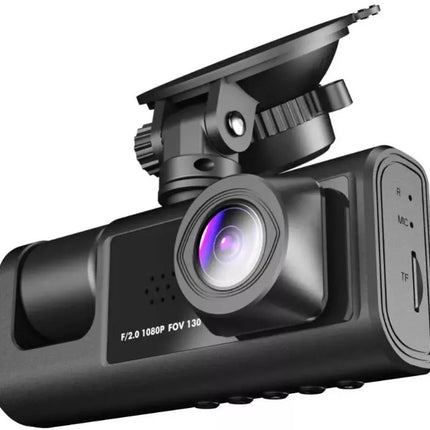 BDI 3 Channel Dash Cam DVR 1080P Front + Inside + Rear for Cars, Uber Driver