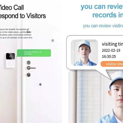 BDI Smart Wireless WiFi Video Doorbell Camera with Indoor Chime Night Vision