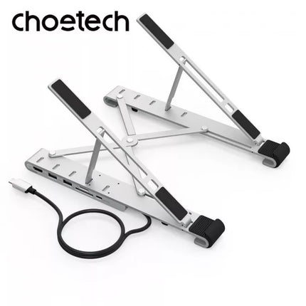 CHOETECH HUB-M43 Collapsible Laptop Stand with USB-C Hub 7-in-1 Docking Station