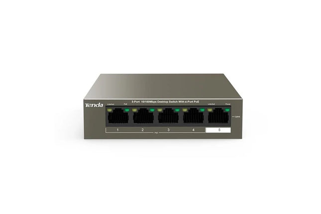 Tenda TEF1105P-4-63W 5-Port 10/100Mbps Desktop Switch with 4-Port PoE