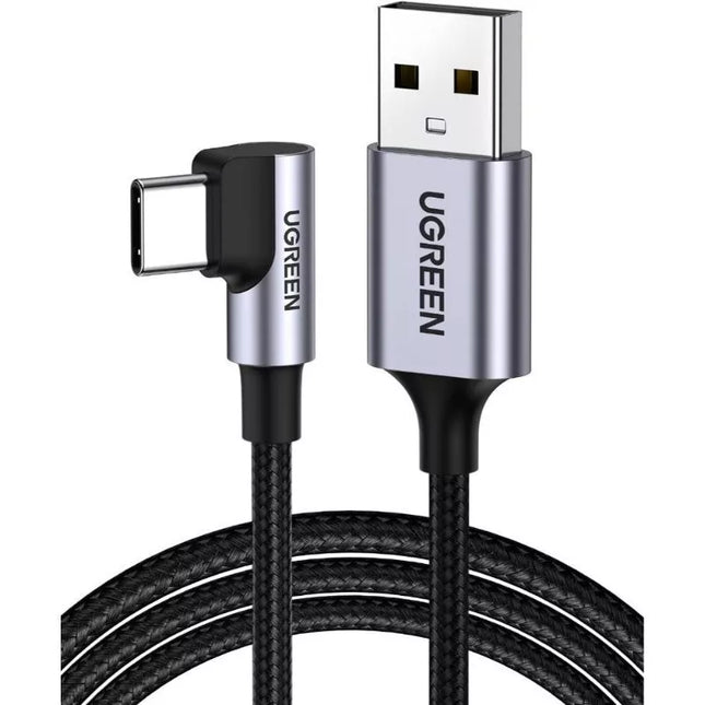 Ugreen Right Angle 90 Degree USB-A to USB-C 18W 3A Fast Charger Cable - 3M