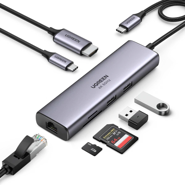UGREEN 7-in-1 4K HDMI USB C Hub Multiport