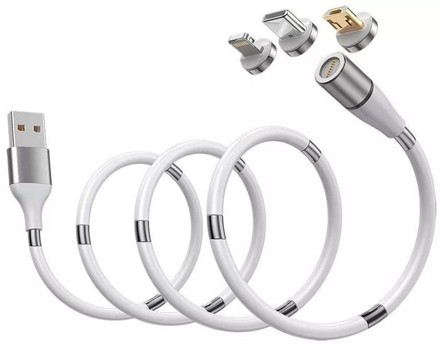 BDI 3-IN-1 PD Fast Charge Cable with Magnetic for USB-C, Micro USB, MFi iOS
