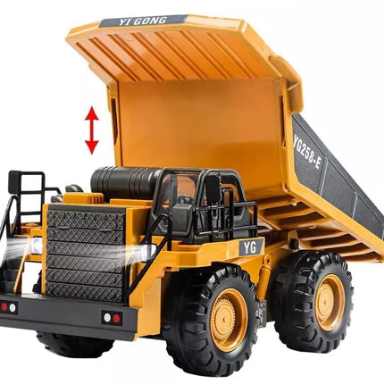 Yi Gong Toys 1:24 9CH 2.4G RC Construction Dump Truck Toy with Lights & Sounds