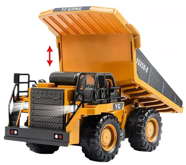 Yi Gong Toys 1:24 9CH 2.4G RC Construction Dump Truck Toy with Lights & Sounds