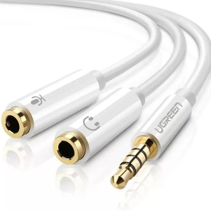 Ugreen 3.5mm Male to 2 Female Headphone Mic Y Splitter Stereo Audio Cable