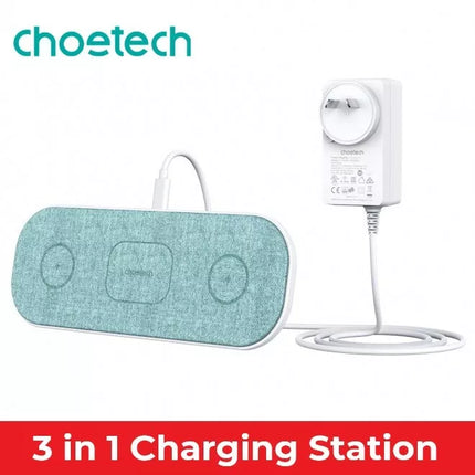 Choetech T569-S Magleap 3-in-1 Magnetic Wireless Charging Pad AC iPhone 16, 15