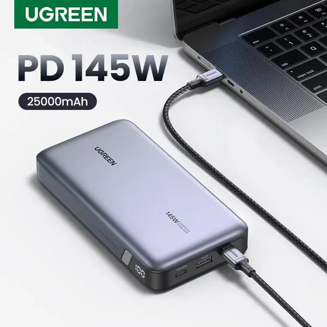 UGREEN 145W 25000mAh Power Bank 3-Port Portable Charger PD 3.1 for Laptop