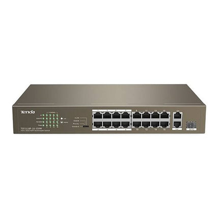 Tenda TEF1118P-16-150W 16FE+2GE/1SFP Desktop Switch With 16-Port PoE