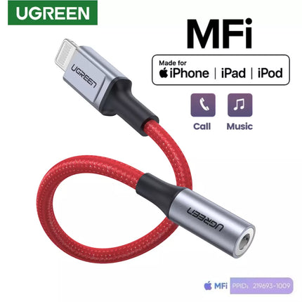 Ugreen Apple MFi to 3.5mm AUX Adapter Headphone Jack Cable iPhone