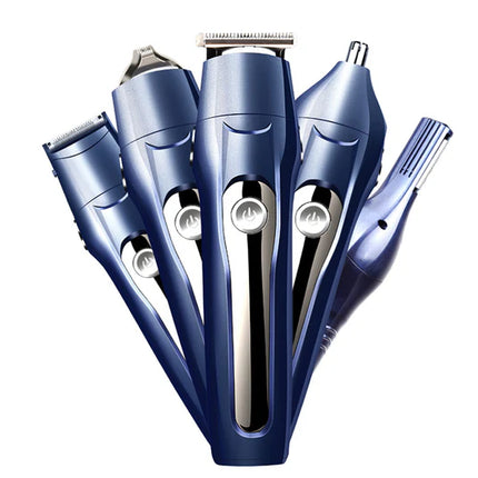5-in-1 Multi Grooming Kit for Beard or Hair with Nose Trimmer Tool and Set Lock LCD Digital Clipper