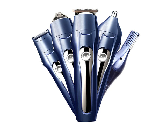 5-in-1 Multi Grooming Kit for Beard or Hair with Nose Trimmer Tool and Set Lock LCD Digital Clipper