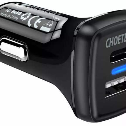 Choetech TC0005 36W Quick Charge 3.0 USB Type-C Car Charger iPhone 16 15 Samsung