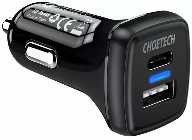 Choetech TC0005 36W Quick Charge 3.0 USB Type-C Car Charger iPhone 16 15 Samsung