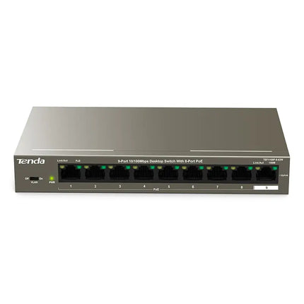Tenda TEF1109P-8-63W 9-Port 10/100Mbps Desktop Switch With 8-Port PoE