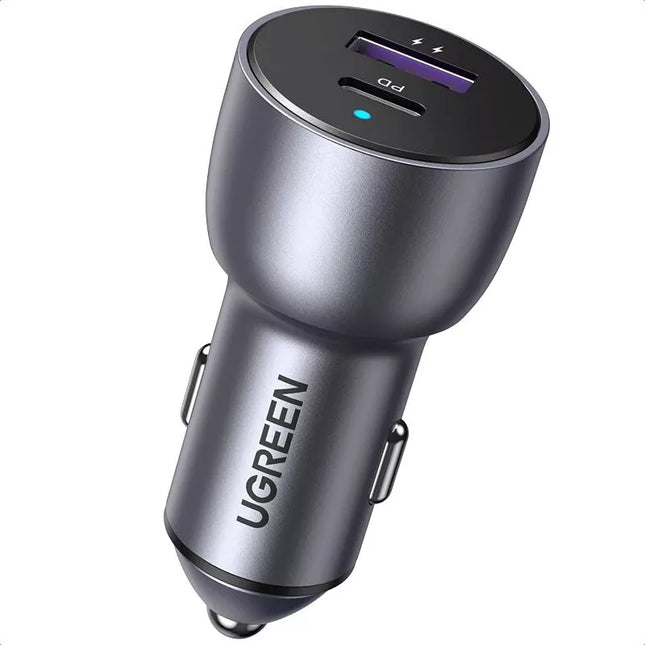 UGREEN 42.5w Type-C Fast Car Charger Adapter Dual Ports iPhone 14, iPad