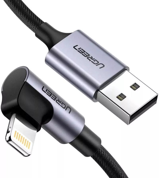 UGREEN USB-A to Lightning Cable 90 Degree Apple MFi Certified for iPhone 14