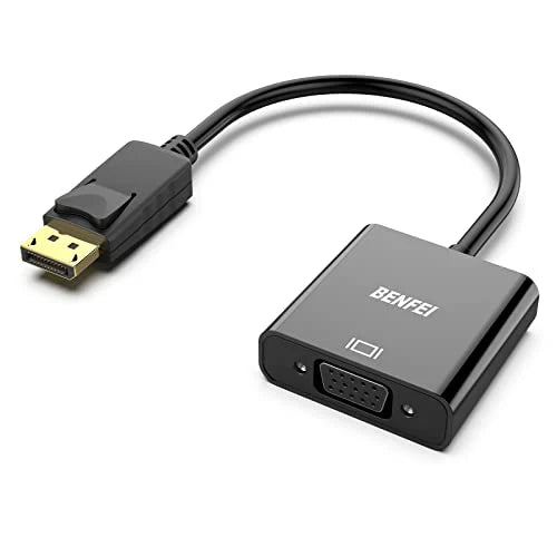 BENFEI 000099 black DisplayPort to VGA,Gold-Plated Uni-directional Adapter