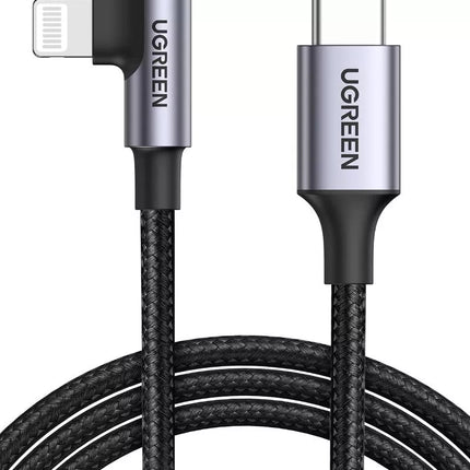 UGREEN MFi USB C to iPhone Cable 90° for iPhone 14, 13, iPad, AirPods Pro